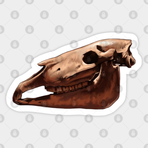 Ice Age Wild Horse Skull Sticker by Pip Tacla